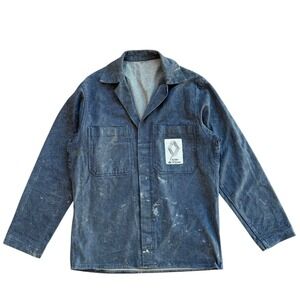 Vintage Workwear‎ Jacket Renault Flins Factory French Usine de Flins Denim 46
